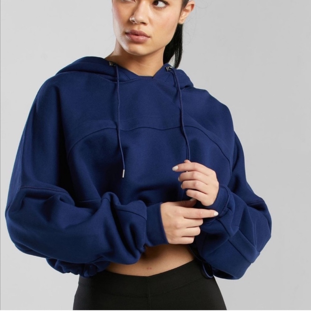 Ivy Park x Adidas Blue Shrug Hoodie